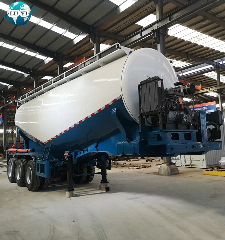 3-axle Bulk Cement Lime Coal Powder Tank Truck 1