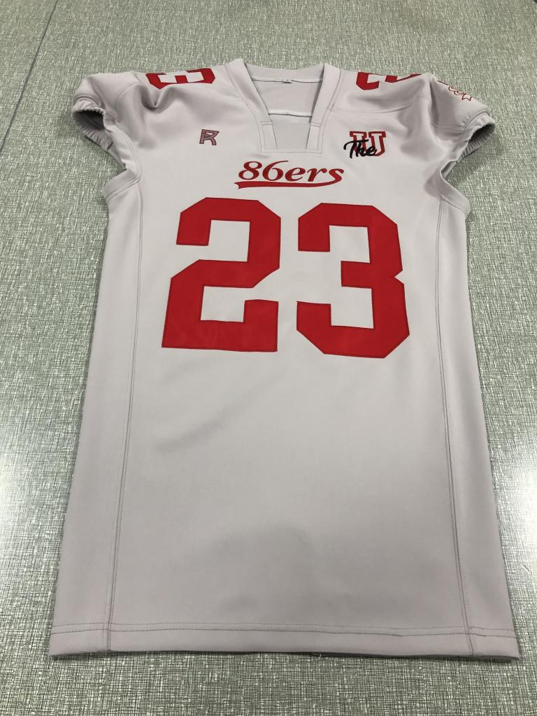 Maillot de football américain brodé personnalisé, sublimation, sergé de plaquage disponible 4