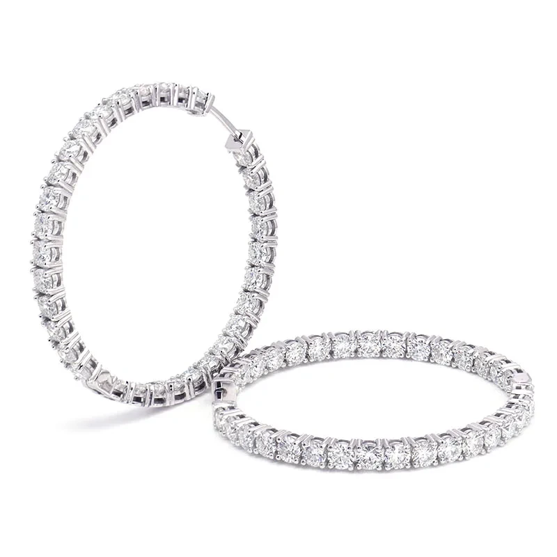 Provence Gemstones Ooy Ring Bijoux 5 mm Boucles d'oreilles Moisanite Diamond 925 Silver Sterling For Women Fashion Gift Party Classic1 1