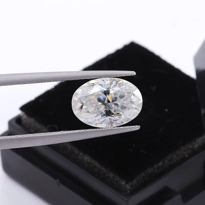 Pierres en vrac de haute qualité lâche Moissanite ovale hybride Coup de glace d couleur vvs1 bijoux diamants de Moissanite Stone lâche Moissanite 1