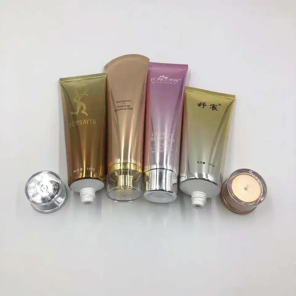 Ыңгайлаштырылган Басма Логотип Ламинацияланган Алюминий Пластик Bb Cream Тазалоочу Бош Түтүк Косметикалык таңгактоо Түтүк жумшак алюминий түтүк 100г 1