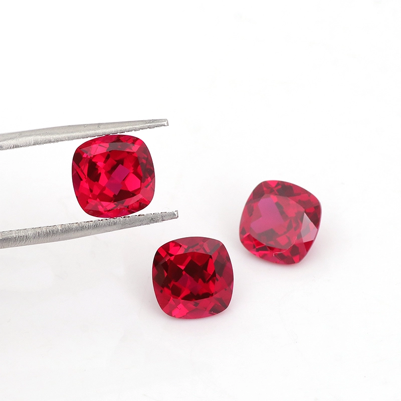 2021 New Arrival Certified Pigion Blood Cushion Faceted Cut Grown Loose Ruby Gemstone Wholesale 1