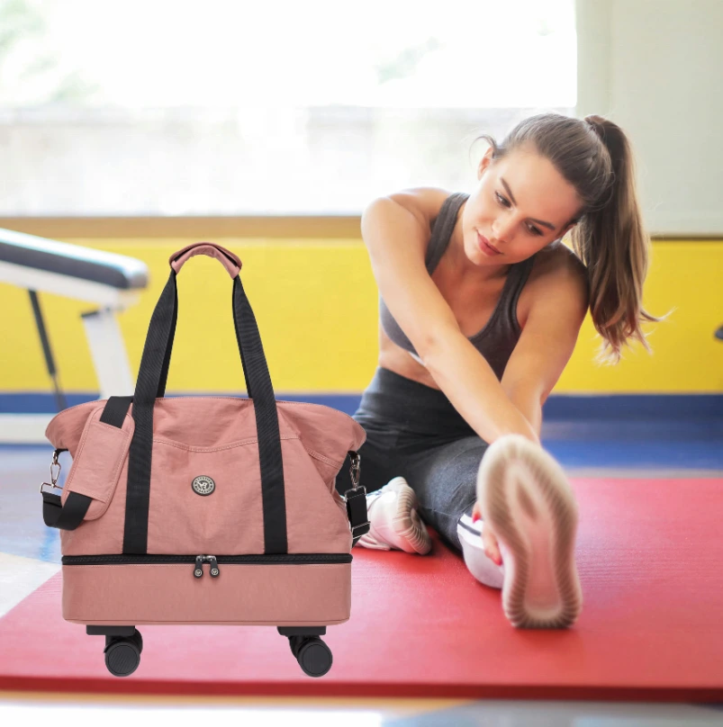 Wholesale Travel Bags Large-capacity Universal Wheel Storage Bags Waterproof Dry And Wet Detachable Yoga Fitness Bags. 1
