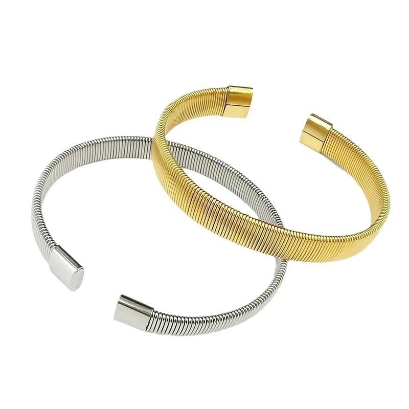 Manufacturer Wholesale Fashion Elastic Stainless Steel Bracelets Men And Women General Luxury Jewelry 1