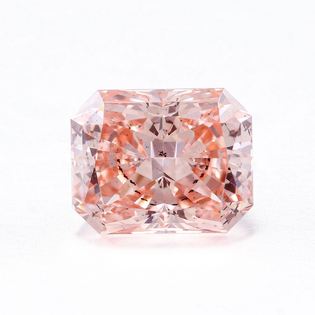 Lab Diamonds Wholesale Price 1.62ct Radiant Brllliant Cut Sakura Fancy Pink Loose Cvd Lab Grown Diamond For Ring 1