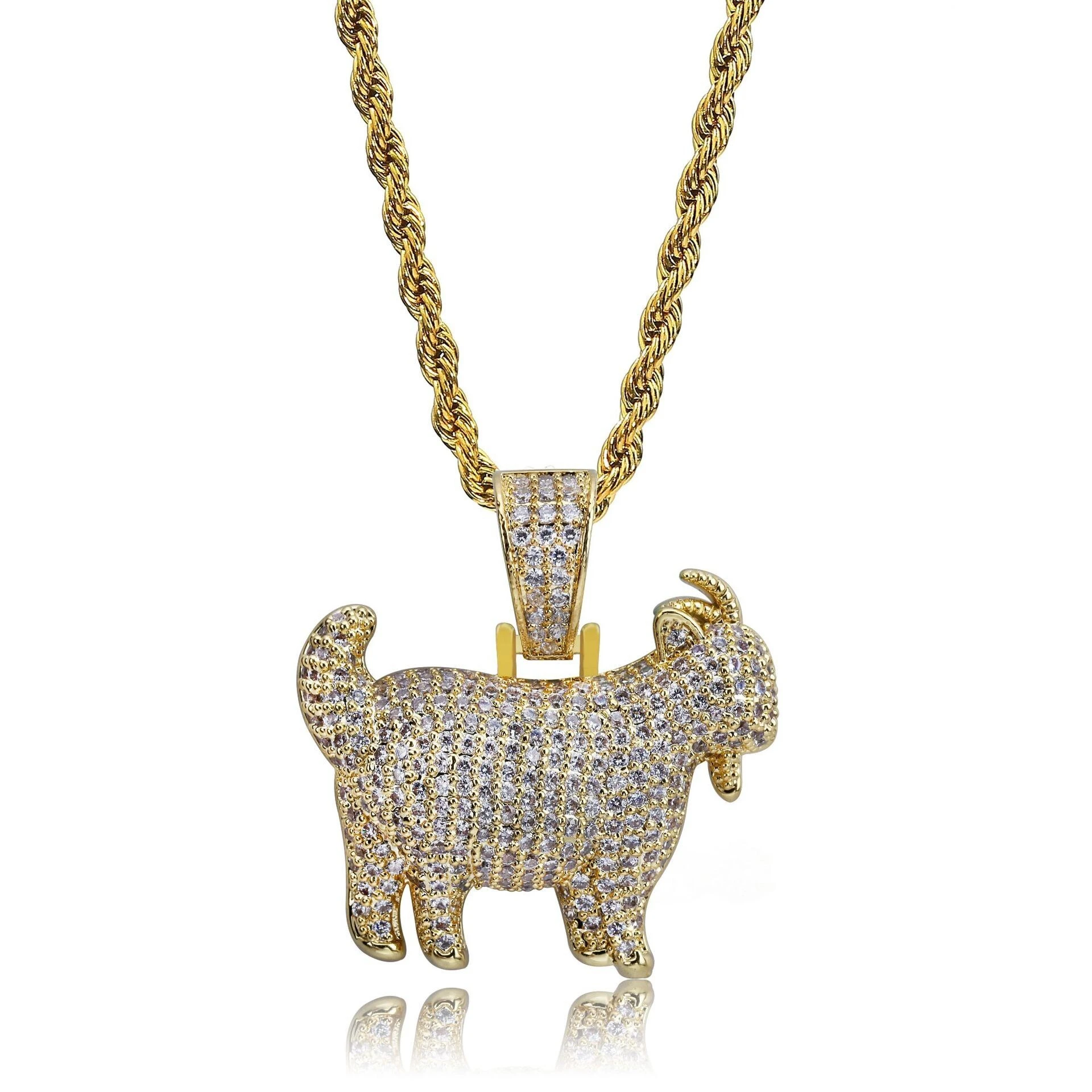 Collier de bijoux Provence Pendant Moissanite Diamond Hip Hop Style Luxury Big Unisexe Cadeau à la mode pour petit ami 1