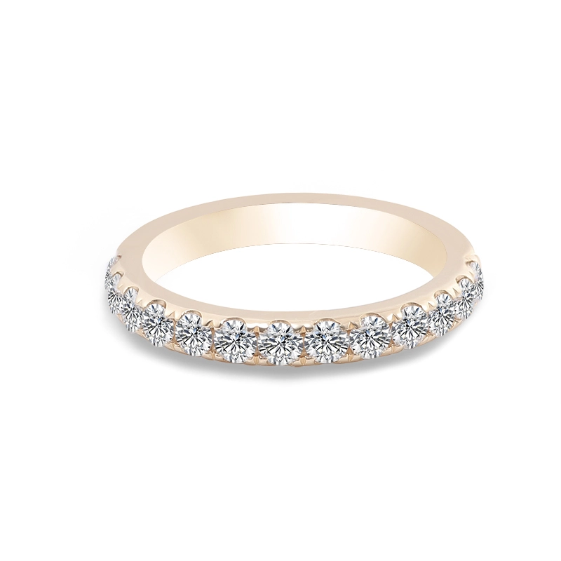 14K Real Gold Gorgeous Fancy Round Cut Moishing Ring 14K Solid Gold Wedding Rague Femmes Fine Bijoux Anneaux 1
