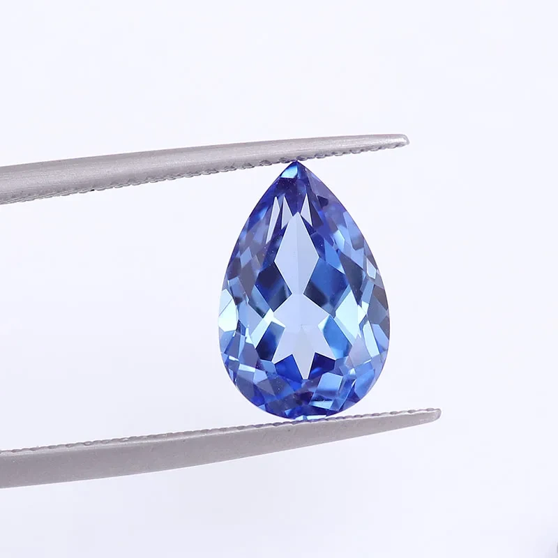 Pear Cut Lab Grown Gemstone Light Sapphire Spapphire Synthetic Sapphire Stone Loose para hacer joyas 1