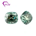 Factory Wholesale Green Elongated Cushion Old Mine Cut Synthetic Moissanite Loose Gemstone 1