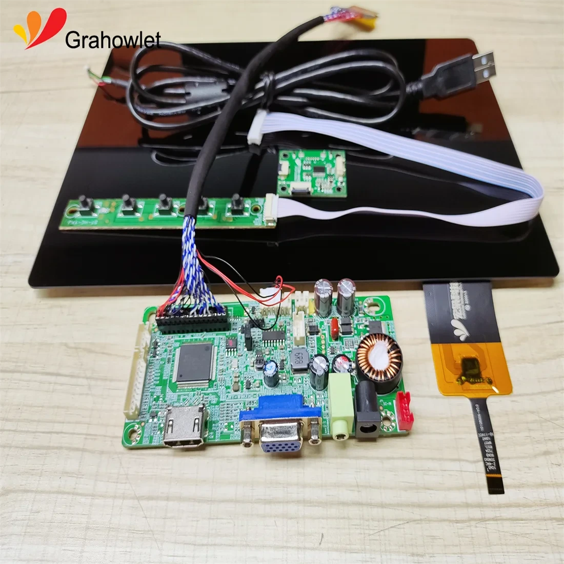 Hx1011825 Ag+af Touch Glass 10.1 Inch Outdoor Tft Lcd Display With Capacitive Touch Panel 1