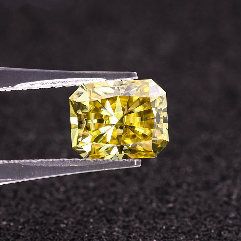 Provence Jewelry Vivid Yellow Moissanite Diamond Radiant Cut Moissanite Loose Gemstone For Gift And Jewelry Making 1