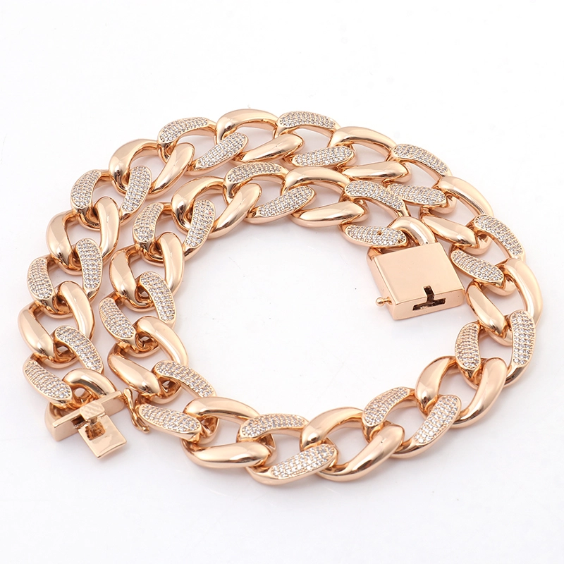 Provence Jewelry Hip Hop Fine Jewelry Wholesale Moissanite Diamond Sharp Cuban Link Chain Necklace 1