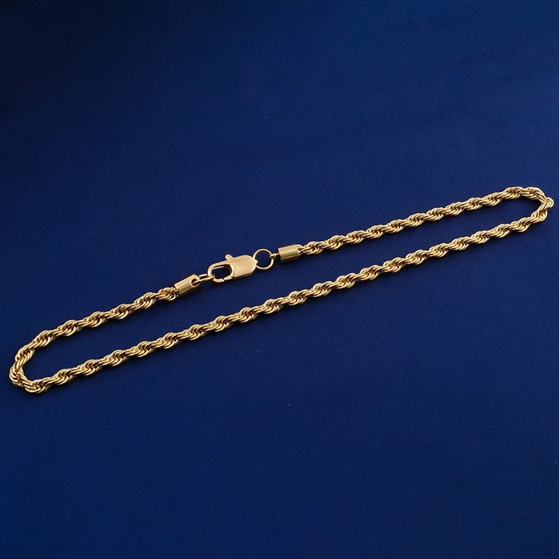 Bulk 17inches Necklace 1.2mm Width 14k Solid Yellow Gold Rope Chain Jewelry Wholesale In Stock From China Manufacturer 1