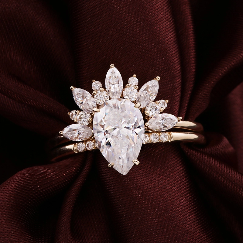 Alliances asiatiques en or 14 carats pour femmes, modèle de célébrités 1