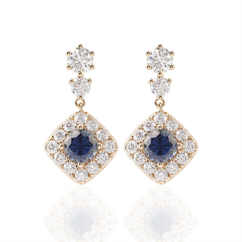 Provence Jewelry High Quality Earrings Moissanite Diamond 18k 14k 10k Real Solid Gold Earrings For Women Custom Drop Earring Men 1