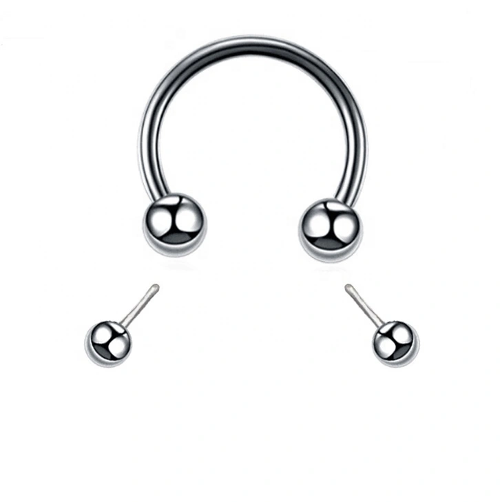 Eternal Meatal Astm F136 Titanium Threadless Horseshoe Septum Ring Body Jewelry 1