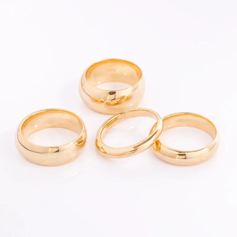 Fashion Hip Hot 10k Yellow Solid Gold Ring Without Stone 5mm Width Gold Ring Designs For Boys 1