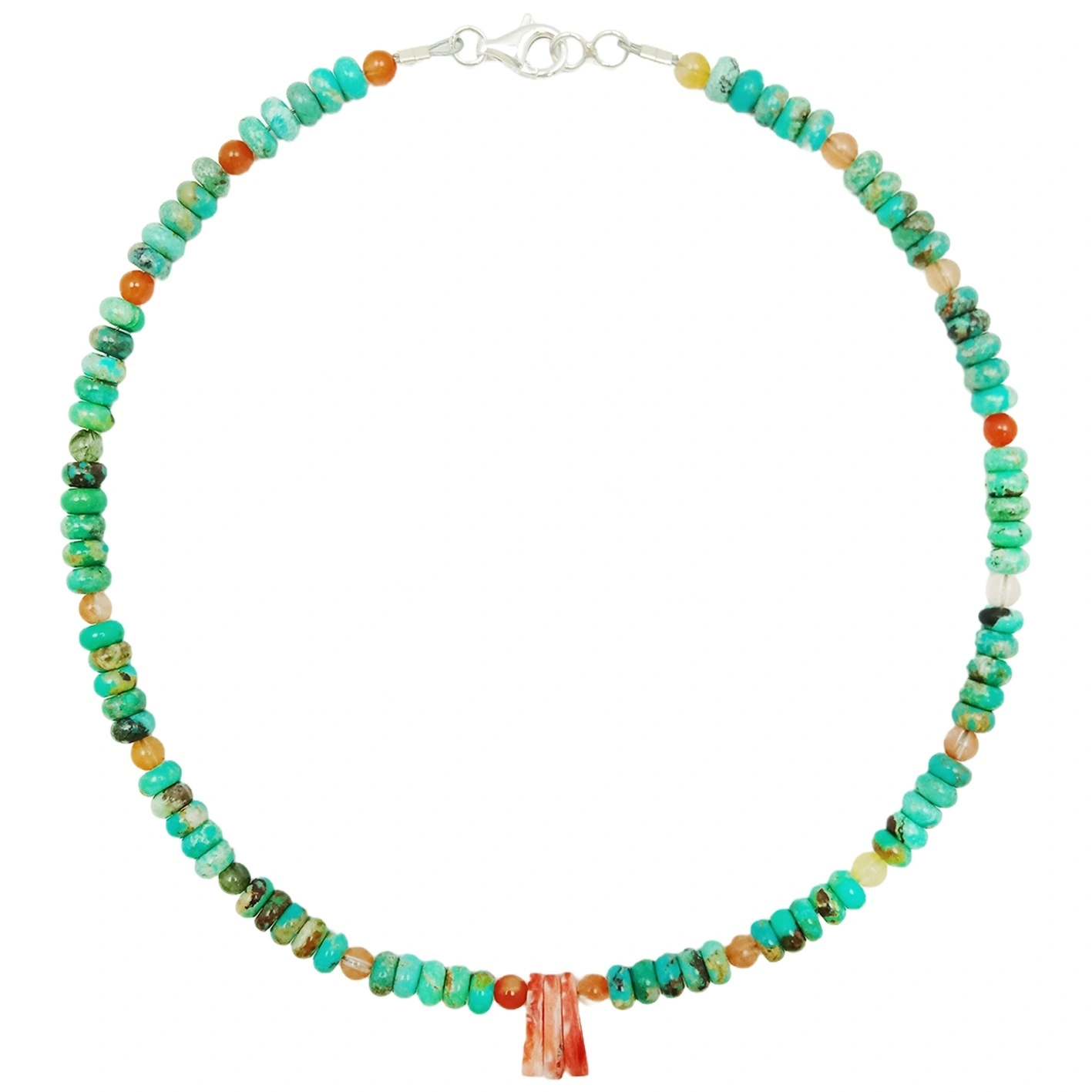 Ntuj Turquoise Spiny Oyster Xim Agate Blue Green Loj Loj Loj Loj Rondelle hlaws Gemstone kho sab hnub poob 1