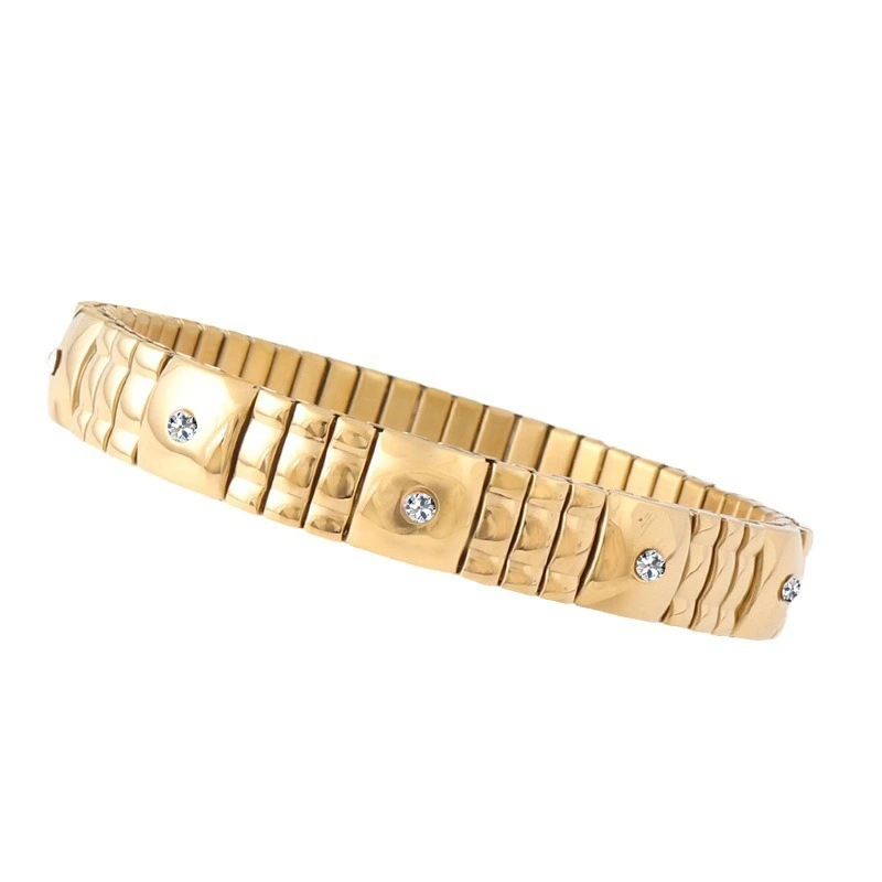 Wholesale Gold Stainless Steel Bracelets Fashion Stainless Steel Italian Charm Bracelets For Men And Women 1