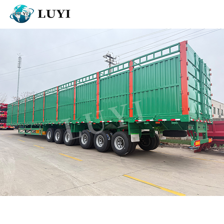 6 Axle Heavy Duty Cargo Fence Stake Trailer - LUYI 4