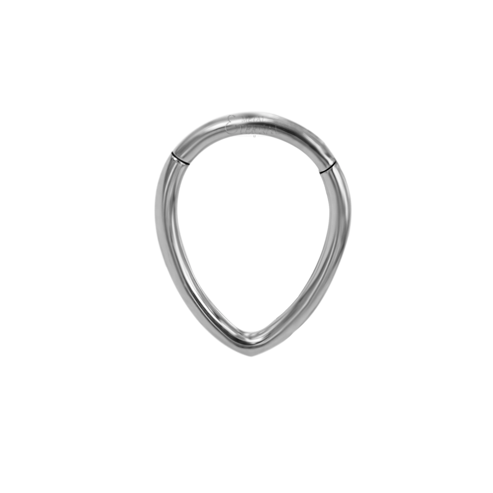 Eternal Astm F136 Titanium Tear Drop Hinged Segment Piercing Hoop Ring Body Jewelry 1