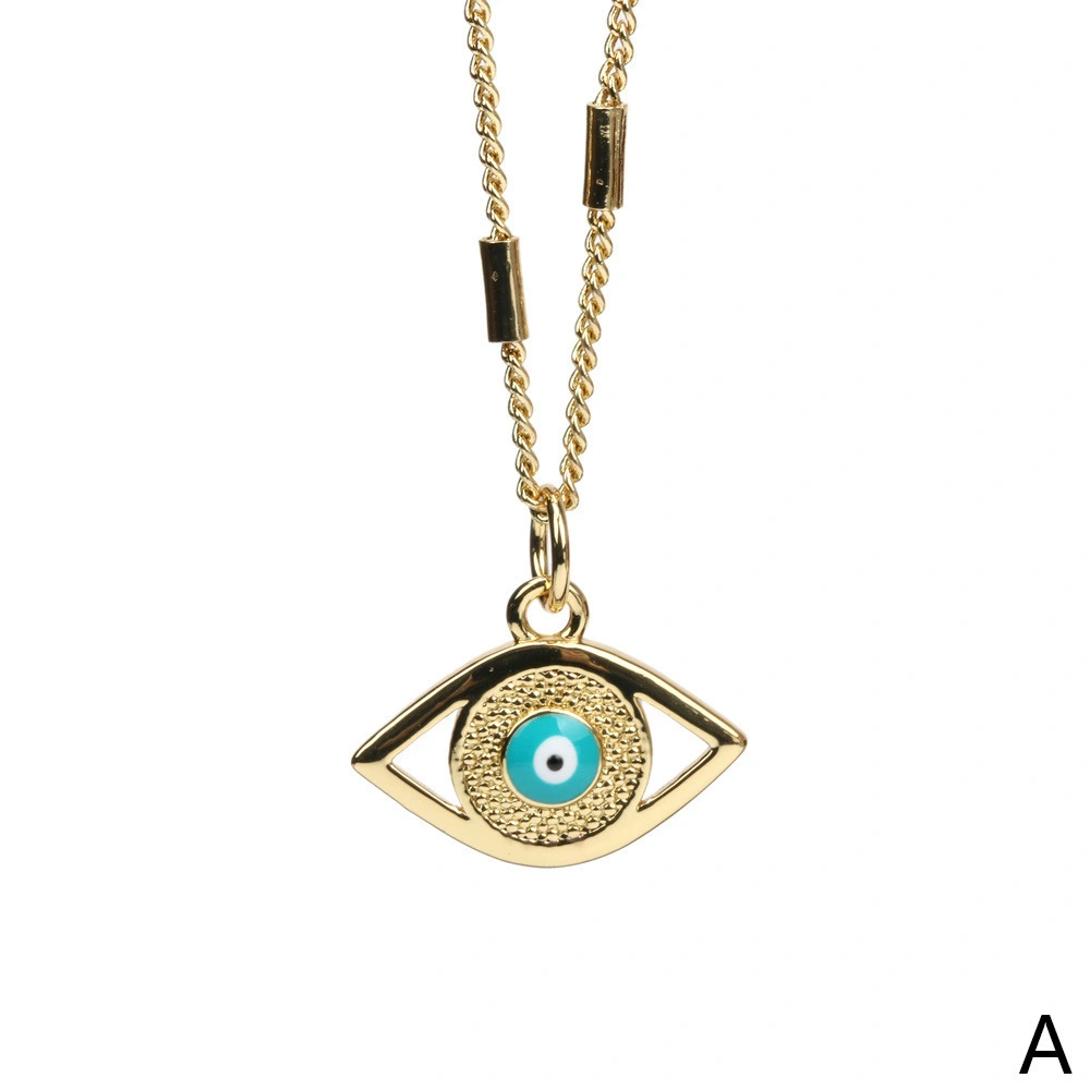 New Devil's Eye Pendant Personalized Exaggerate Trend Eye Dropping Oil Necklace 1