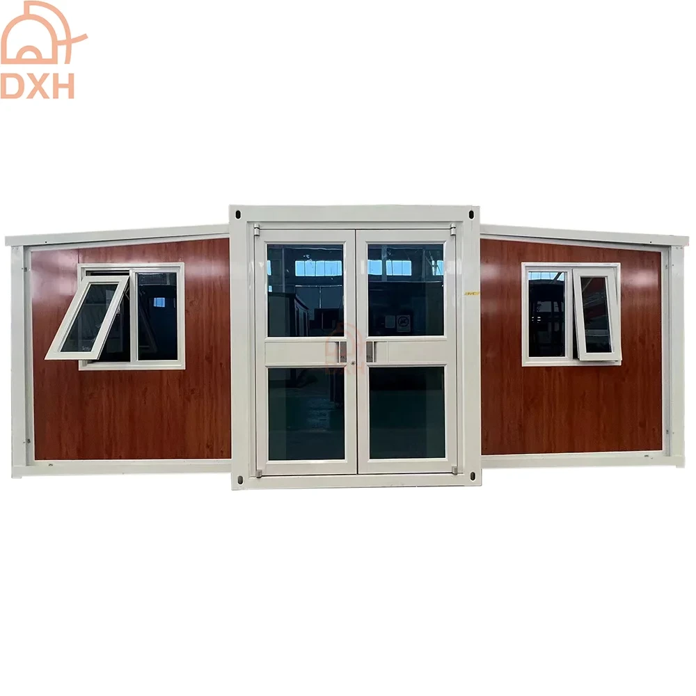 Dxh China Kilang China Warna Bijian Kayu Popular 20ft Rumah Bekas Boleh Diperluas Tersuai Dengan 1 Bilik Tidur 1 Bilik Air 1 Dapur Mengasah 1