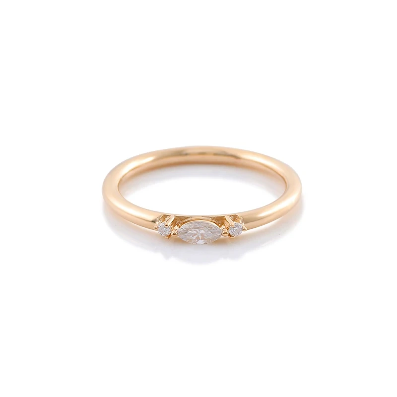 Bague en or jaune 14 carats avec moissanite bling-bling, taille marquise 1 carat, certifiée gra, idéale comme cadeau pour femme 1