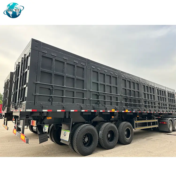 3 Axles 100 Tons New Dump Truck Semi Trailer 1