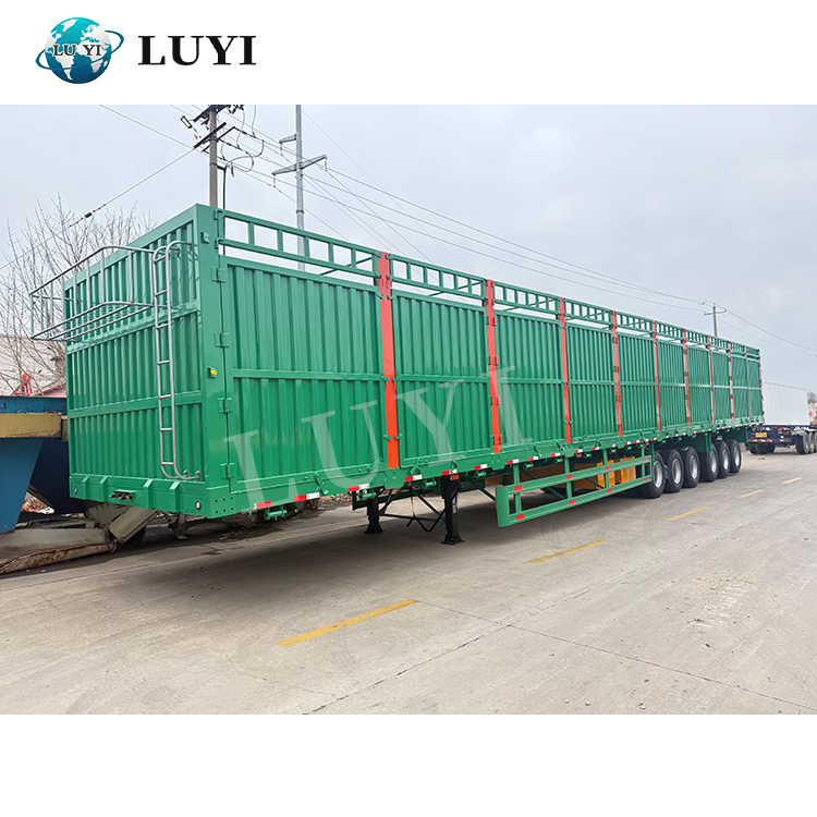 6 Axle Heavy Duty Cargo Fence Stake Trailer - LUYI 3