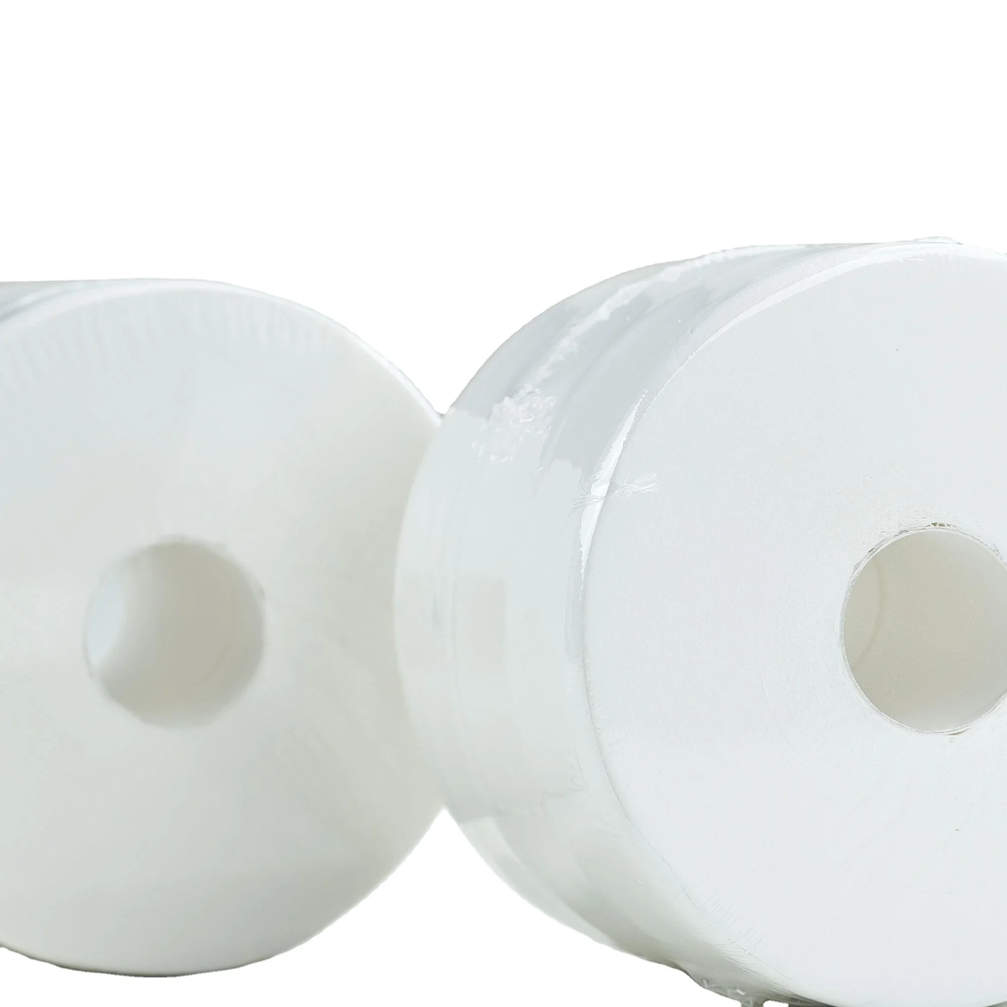 Toilet Tissue Mini Jumbo Roll - White 2-Ply Embossed Soft, Custom Printed Logo 1