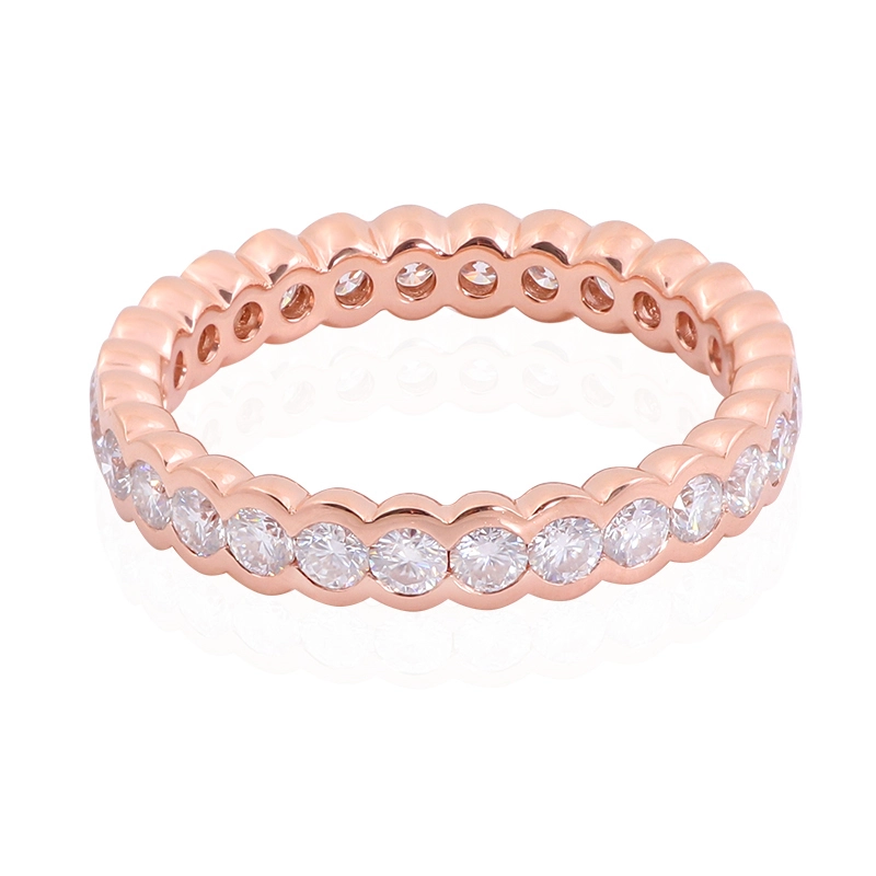 Band de fiançailles en or blanc 14K Centralise avec une bague de mode de mode de mariage de luxe de luxe 1