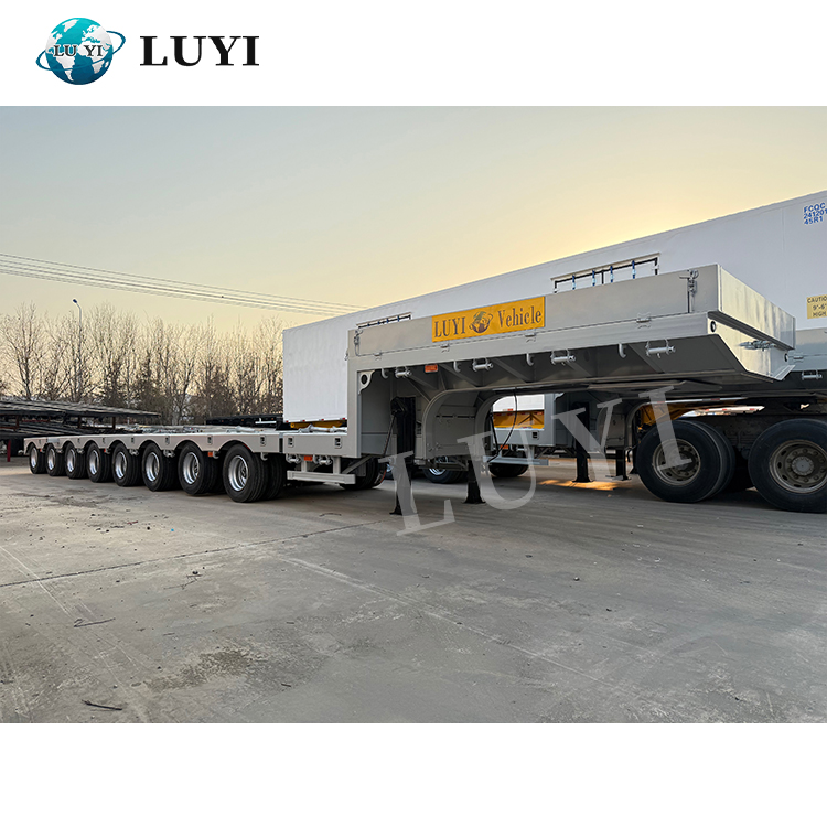 HOT SELL SELL Lowbed Trailer Gooseneck Style 8 Axle 100 Ton | لوي 2