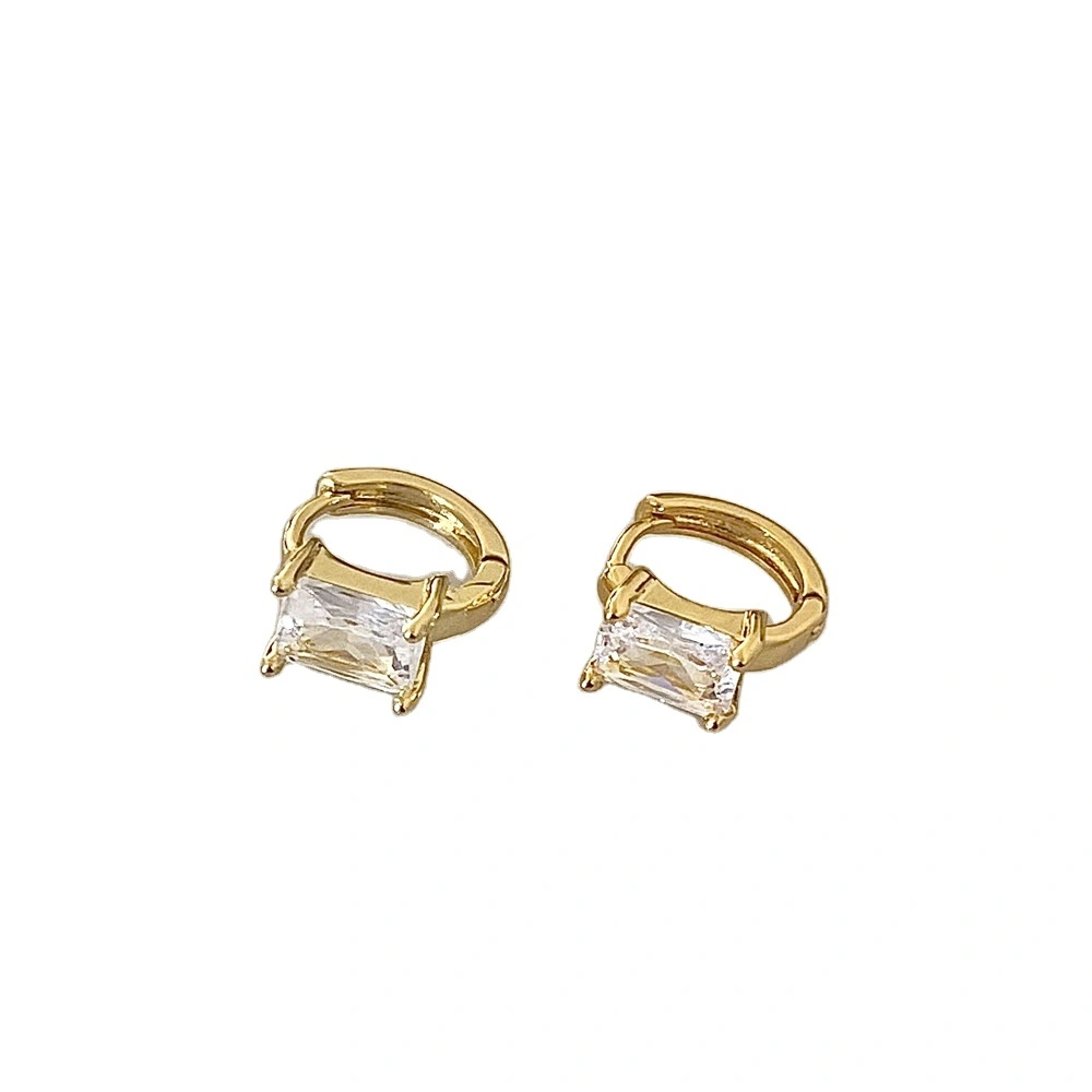 Wholesale Fashion Square Zircon Exquisite Earrings And Earrings For Women's New Light Luxury High End Earrings 1
