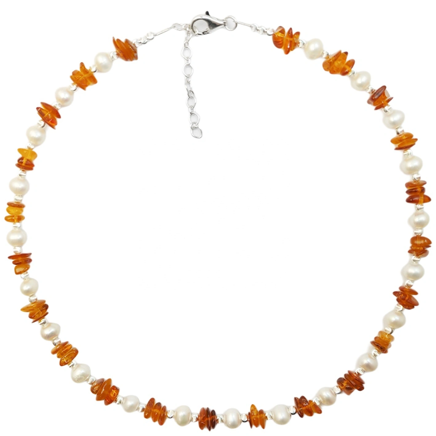 Authentic Amber And Freshwater Pearl Necklace Natural Baltic Amber Gemstone Necklace Christmas Winter Gift For Lover 1