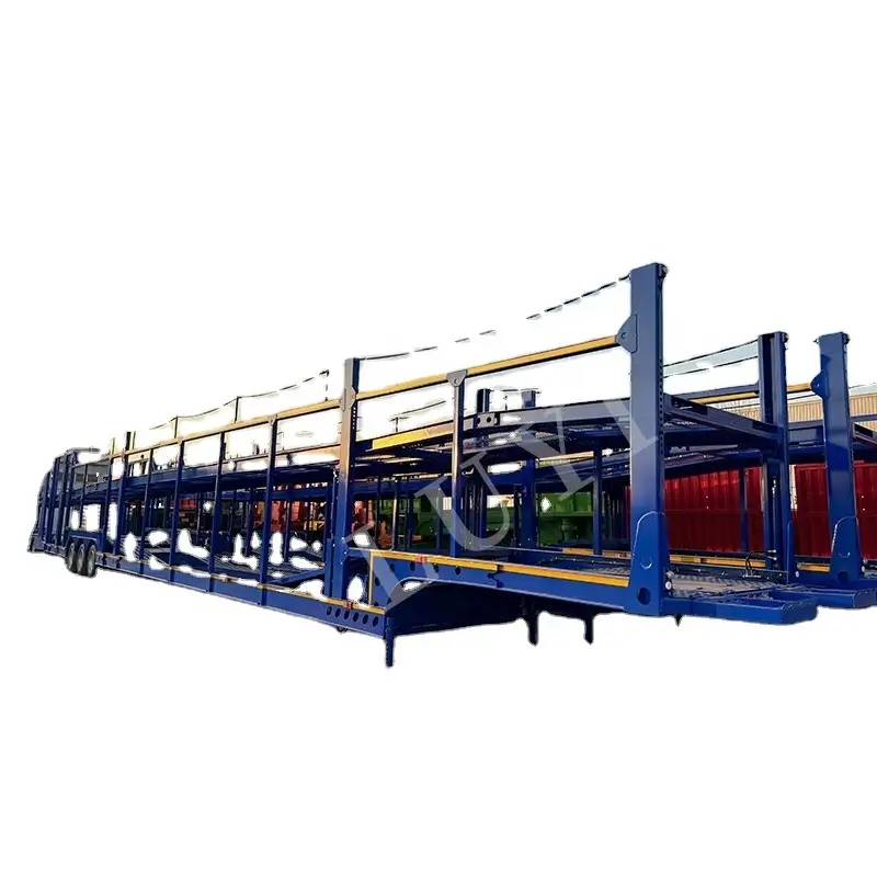3 eje 10-12 posiciones portador de automóviles semirrailer camión doble caja de carga camión semirremolque camión 1
