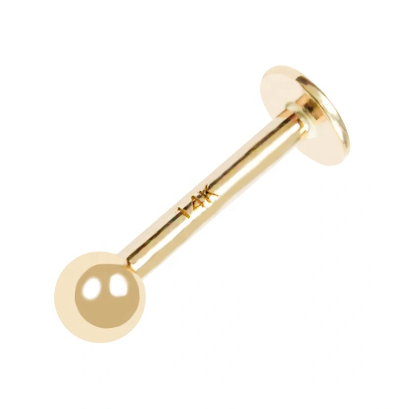 14kt Gold Round Top Ear Cartilage Piercing Jewelry 1