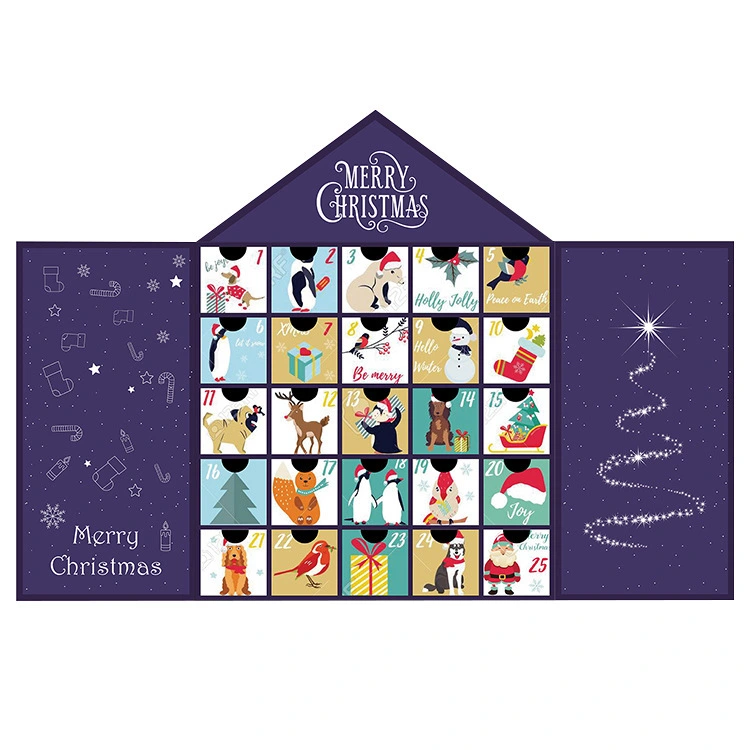 Zeecan Advent Calendar Unclaimed แพคเกจการออกแบบที่กำหนดเอง Advent ปฏิทิน 3d Pop Up กล่องของเล่นเด็ก Boxing Mystery ของขวัญกล่องกระดาษ 1
