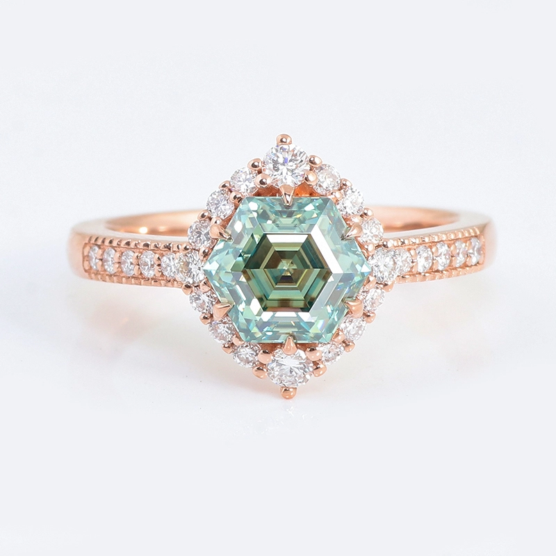 Custom High Quality 10k 14k 18k Solid Real Gold Vvs Moissanite Diamond Ring Wedding Engagement Rings For Women Men Jewelry Gifts 1