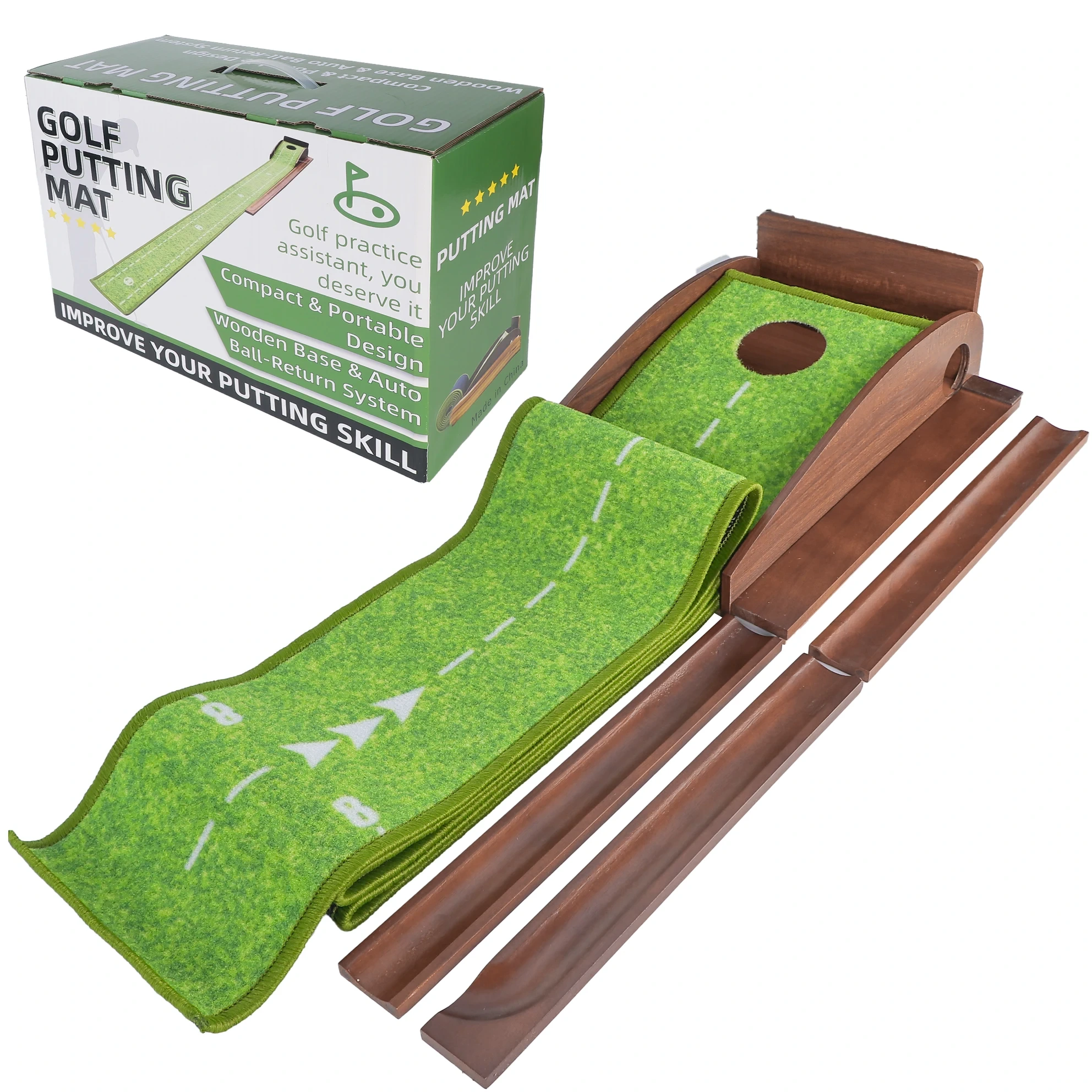 Indoor Golf Putting Mat Auto Ball Return Practice Accessories Home Office Gift 1