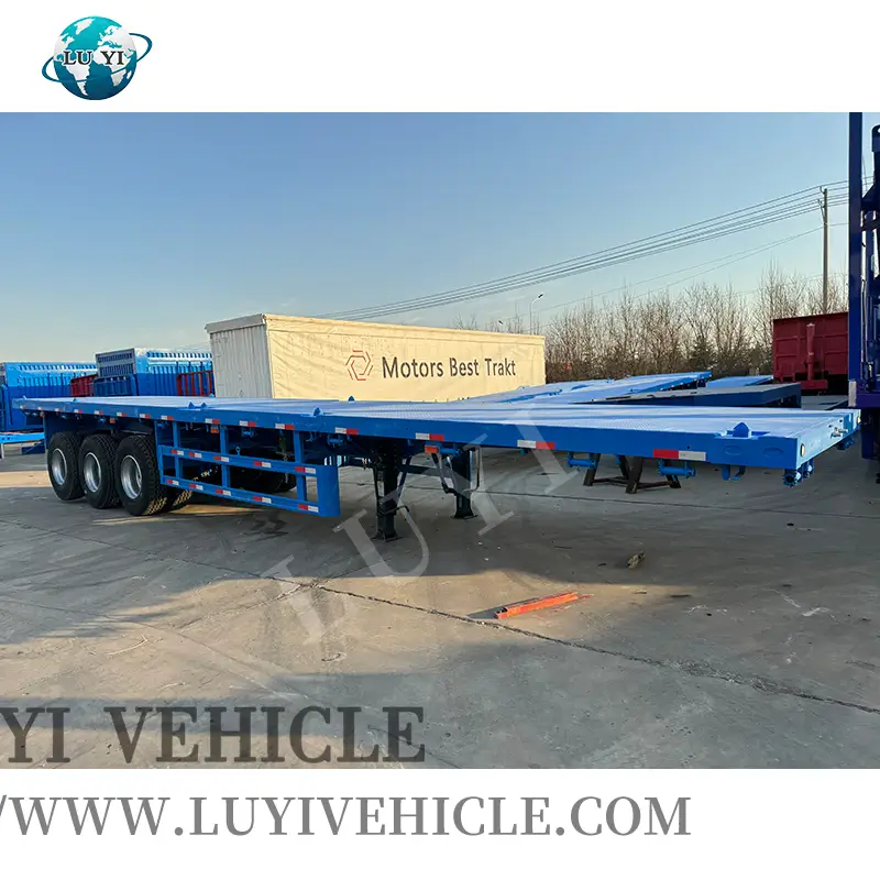 Tres hachas semi de contenedor de plataforma de servicio pesado 1