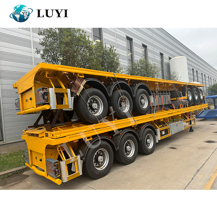 40ft Container Truck Flatbed Semi Trailer 3