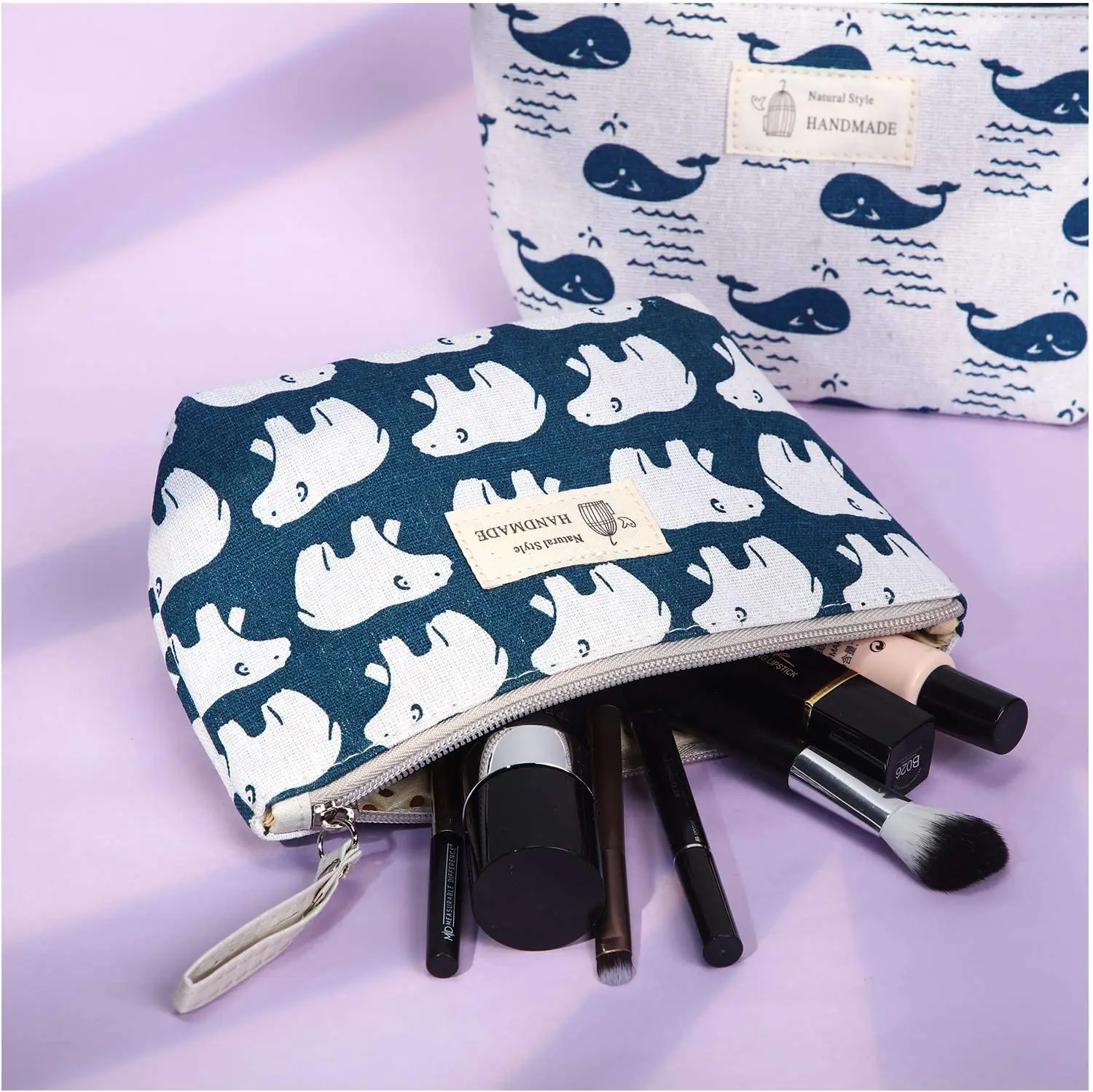 Wholesale Canvas Cosmetic Bag Large Capacity Ins Convenient Simple And Multifunctional Storage Bag Travel Wash Bag. 5