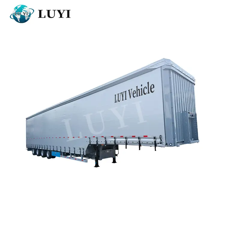 Luyi 4 Axle Curtain Side Truck Semi Trailer 1