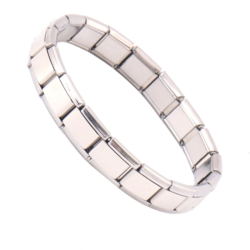 Wholesale Graphic Design Elastic Engraving Name Stainless Steel Bracelet 1