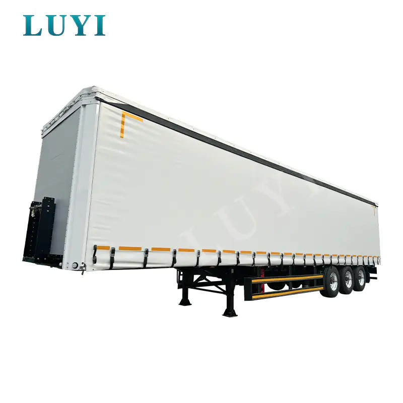 LUYI Factory direct sales 3-Axle Side Curtain Semi-Trailer 53ft Cargo Transport 1