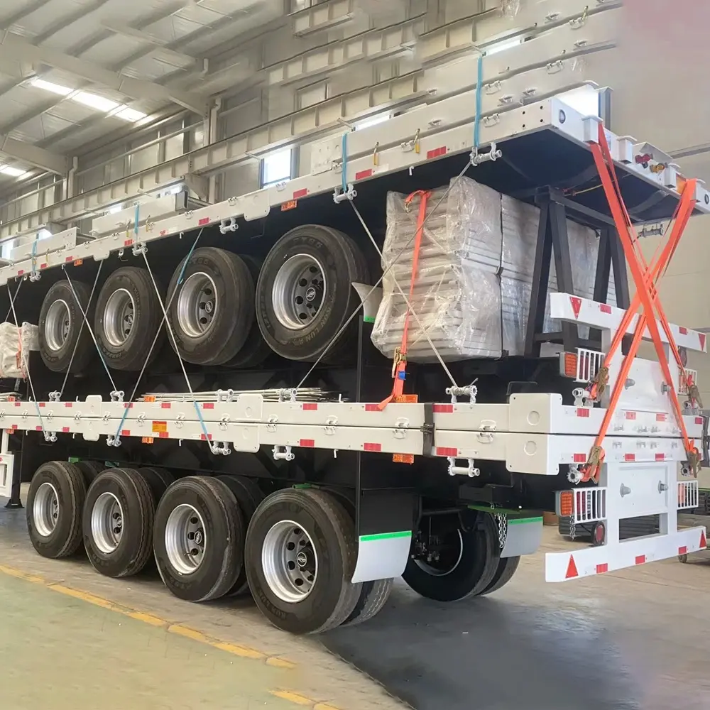 18 Wheeler Flatbed Trailer for Sale 2axle 3Axles 4axle by Chenlu Trailer 3