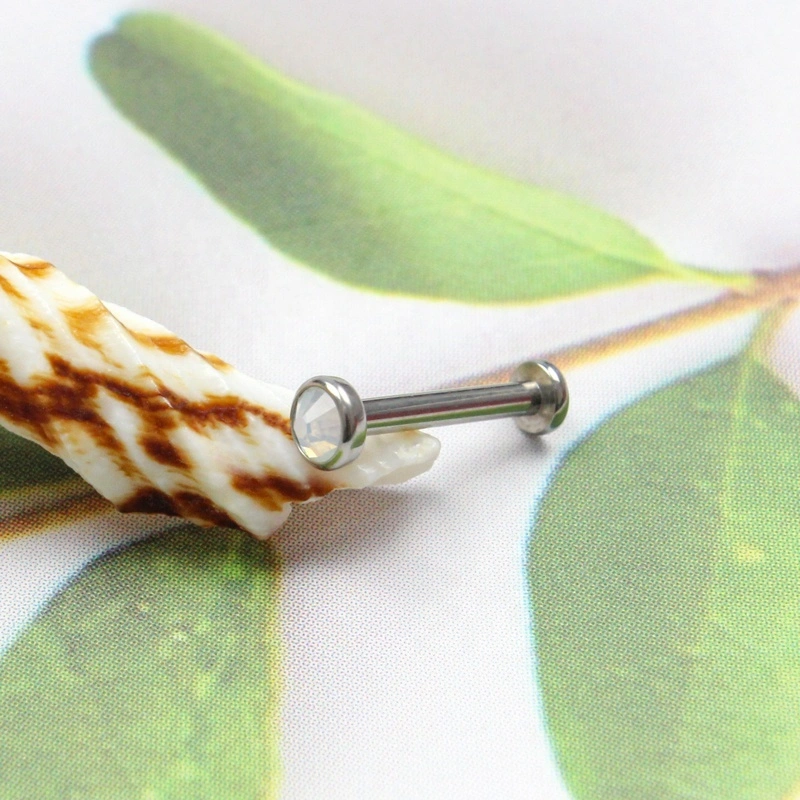 Eternal Metal 18g 1.0mm Astm F136 Titanium Bezel Set Opal Stone Threadless Labret Studs Body Jewelry 1