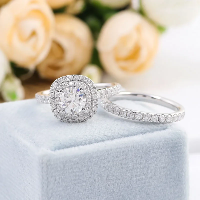 Hot Sale Wedding Ring Gia Certified Moissanite Wedding Ring Set For Women 14k Gold Ring 1