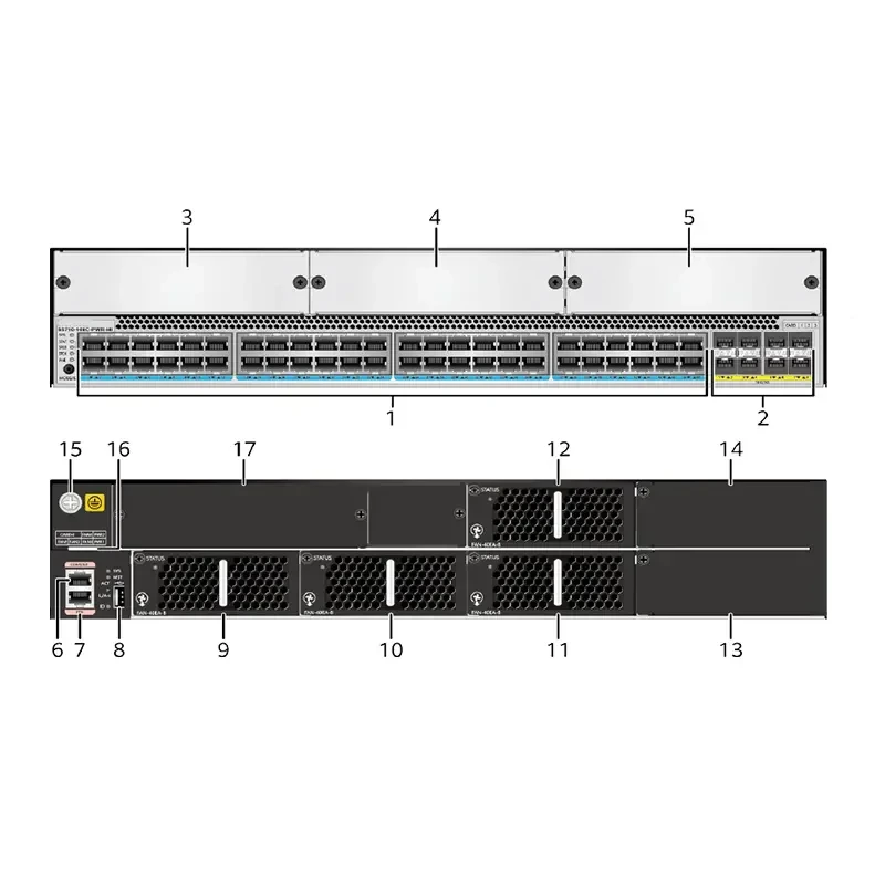 S5720-32X-EI-24S-AC 02359579 S5700 Series 24 100/1000base-X Ports+4 10/100/1000base-T Ports+4 10ge SFP+ Ports ethernet switch 1